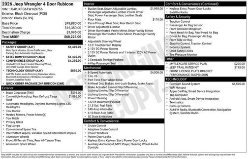 2026 Jeep Wrangler Rubicon