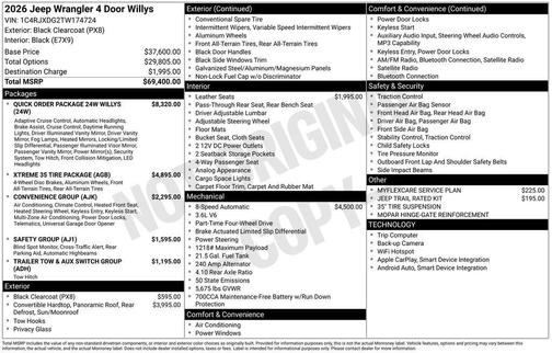 2026 Jeep Wrangler Sport