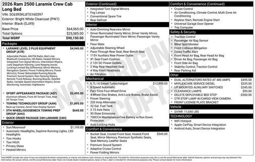2026 RAM 2500 Laramie