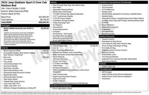 2024 Jeep Gladiator Sport