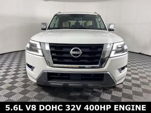 Aspen White Tricoat 2024 Nissan Armada Platinum