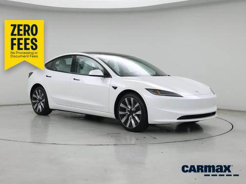 White 2025 Tesla Model 3 Long Range