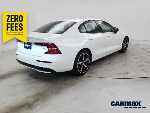 White 2023 Volvo S60 B5 Core Dark Theme
