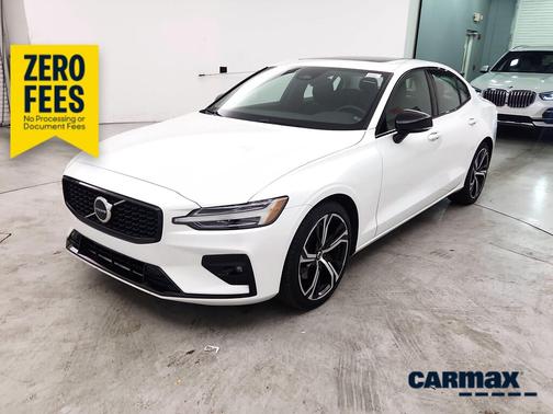 White 2023 Volvo S60 B5 Core Dark Theme