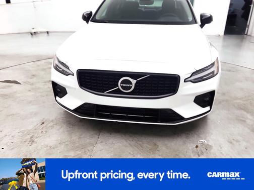 White 2023 Volvo S60 B5 Core Dark Theme