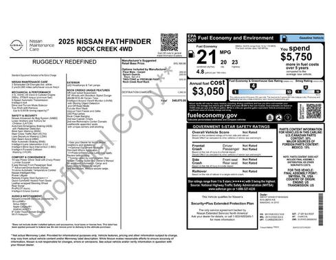 2025 Nissan Pathfinder Rock Creek 4WD
