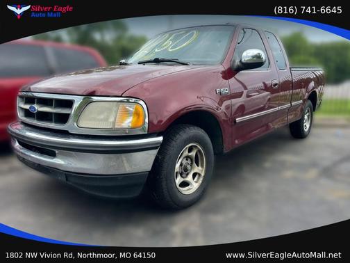 Red 1997 Ford F-150 Long Bed