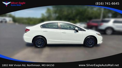 White 2013 Honda Civic LX