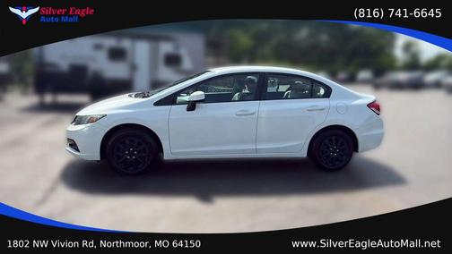 White 2013 Honda Civic LX