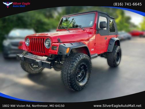 Red 1997 Jeep Wrangler Sport