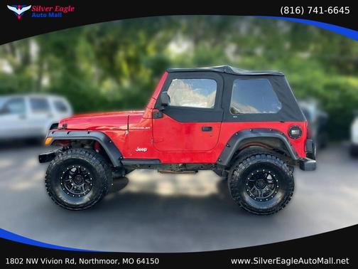 Red 1997 Jeep Wrangler Sport