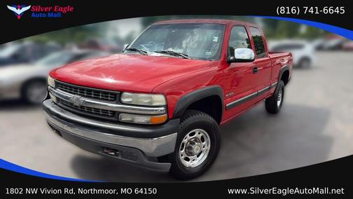 Red 2000 Chevrolet Silverado 2500 LS Extended Cab