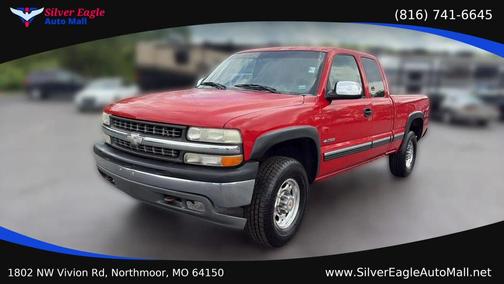 Red 2000 Chevrolet Silverado 2500 LS Extended Cab