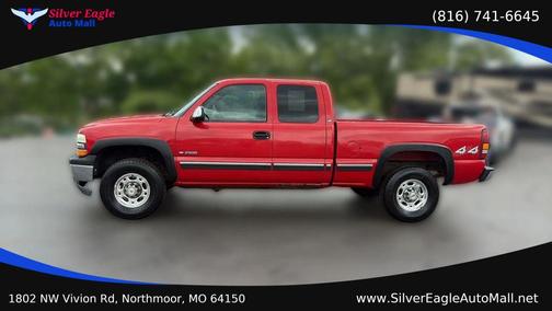 Red 2000 Chevrolet Silverado 2500 LS Extended Cab