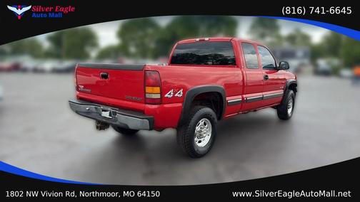 Red 2000 Chevrolet Silverado 2500 LS Extended Cab