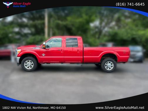 Red 2015 Ford F-350 Lariat