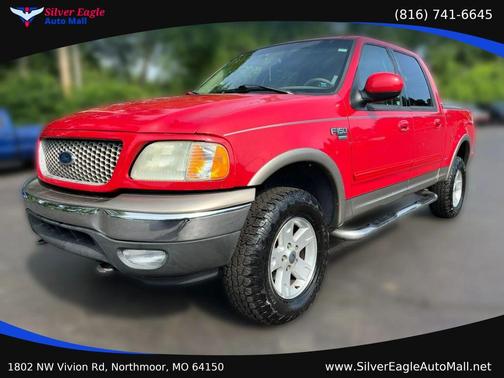 Red 2002 Ford F-150 King Ranch SuperCrew