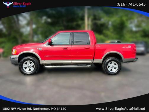 Red 2002 Ford F-150 King Ranch SuperCrew