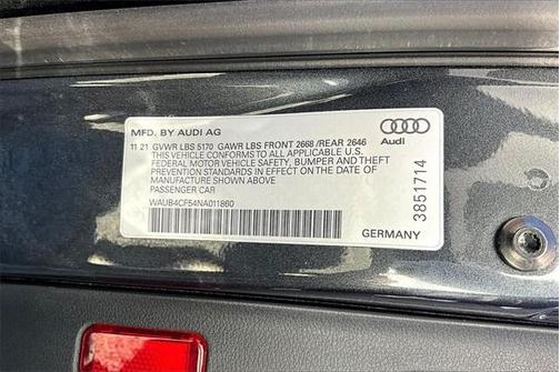 2022 Audi S5 3.0T Prestige
