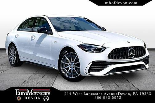 Polar White 2023 Mercedes-Benz AMG C 43 Base 4MATIC