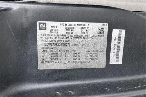 2016 Chevrolet Express 2500 Work Van