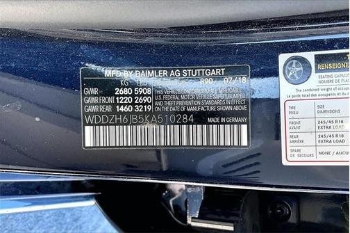 2019 Mercedes-Benz E-Class E 450