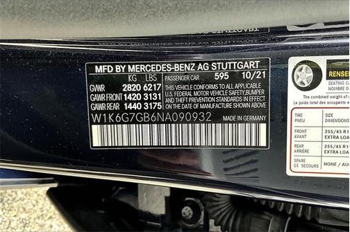 2022 Mercedes-Benz S-Class S 580 4MATIC