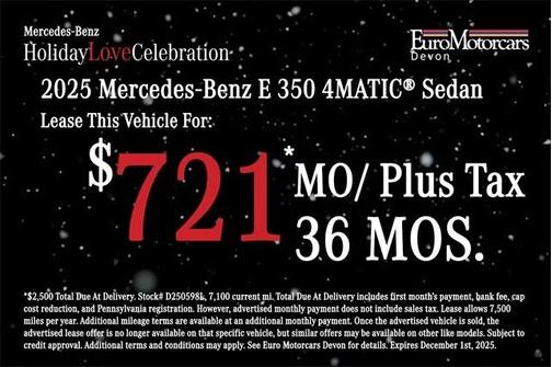 2025 Mercedes-Benz E-Class E 350 4MATIC