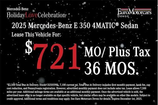 2025 Mercedes-Benz E-Class E 350 4MATIC