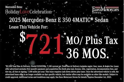 2025 Mercedes-Benz E-Class E 350 4MATIC