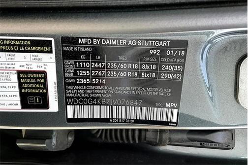 2018 Mercedes-Benz GLC 300 Base 4MATIC