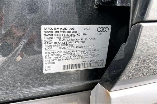 Daytona Gray Pearl Effect 2022 Audi SQ5 3.0T Premium