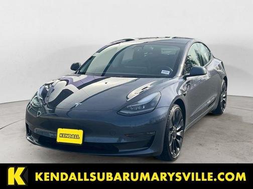 Midnight Silver Metallic 2022 Tesla Model 3 Performance