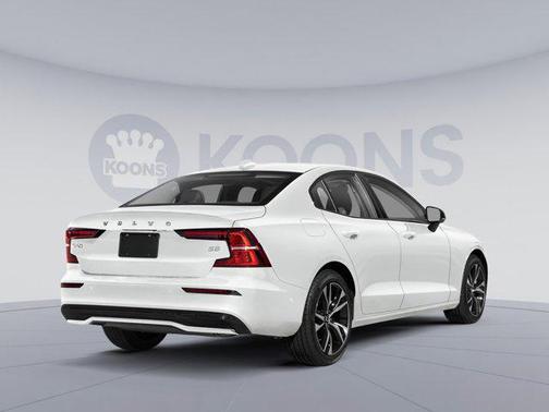 Crystal White Metallic 2024 Volvo S60 B5 Plus Dark Theme