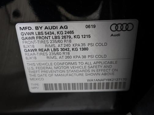 2019 Audi Q5 2.0T Premium