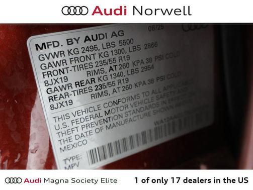 Grenadine Red Metallic 2025 Audi Q5 Premium Plus TFSI quattro S tronic