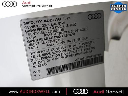 2023 Audi Q3 Premium 45 TFSI S line quattro Tiptronic