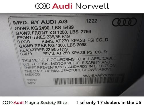 Florett Silver Metallic 2023 Audi Q5 45 S line Premium Plus