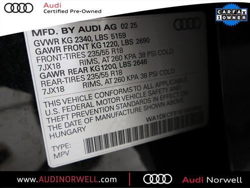 2025 Audi Q3 Premium 45 TFSI S line quattro Tiptronic