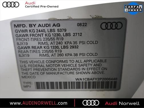 2023 Audi Q5 Prestige 40 TFSI quattro S tronic