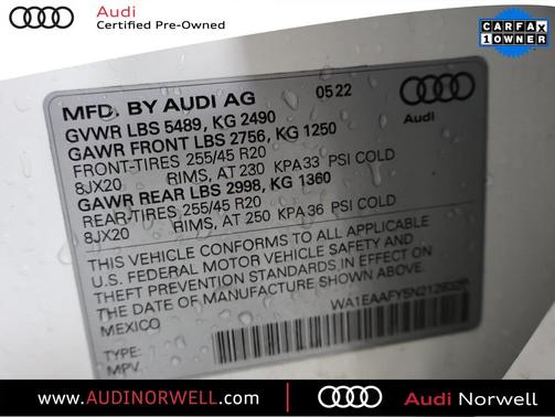 2022 Audi Q5 45 S line Premium Plus