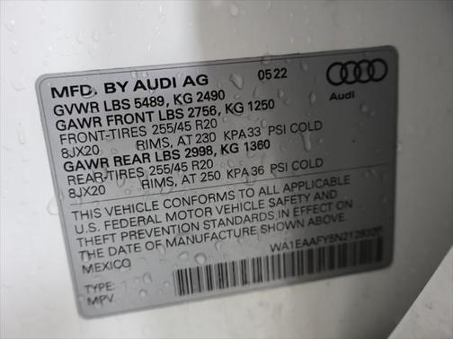 2022 Audi Q5 45 S line Premium Plus
