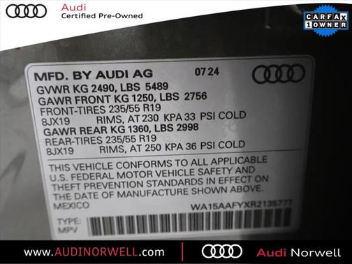 2024 Audi Q5 45 S line Premium Plus