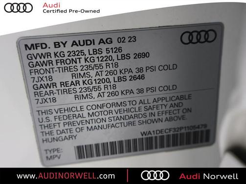 Ibis White 2023 Audi Q3 Premium 45 TFSI S line quattro Tiptronic