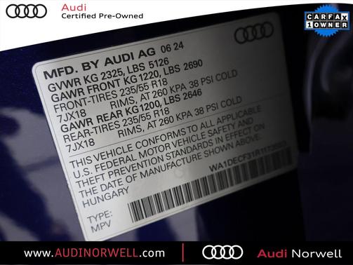 2024 Audi Q3 Premium 45 TFSI S line quattro Tiptronic