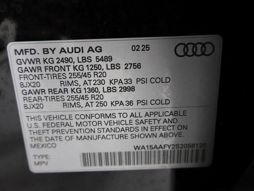 2025 Audi Q5 45 S line Premium Plus