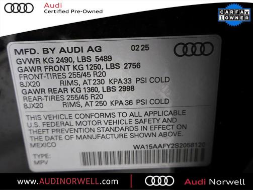 2025 Audi Q5 45 S line Premium Plus