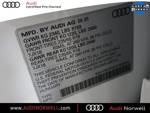 2025 Audi Q3 Premium 45 TFSI S line quattro Tiptronic