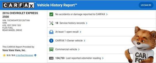 2016 Chevrolet Express 2500 Work Van