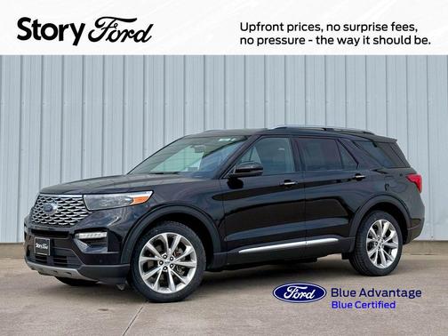 Agate Black Metallic 2021 Ford Explorer Platinum